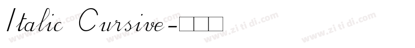 Italic Cursive字体转换